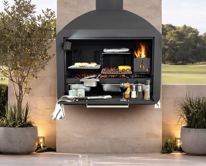 Infiniti Fires 1000 counter top freestanding braai with flue